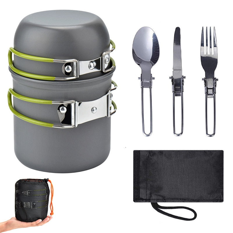 Ultra-light Camping Cookware Utensils Set Outdoor Backpacking Hiking Picnic Cooking Travel