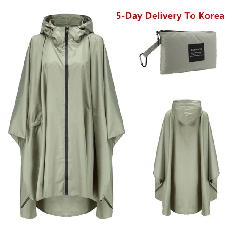 Adults Raincoat Women Men Waterproof Tent Cover Wear Outdoors Hiking Rain Coat Poncho