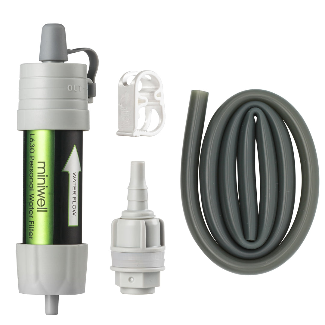 Miniwell Portable Camping Water Filter System with 2000 Liters Filtration Capacity for Outdoor