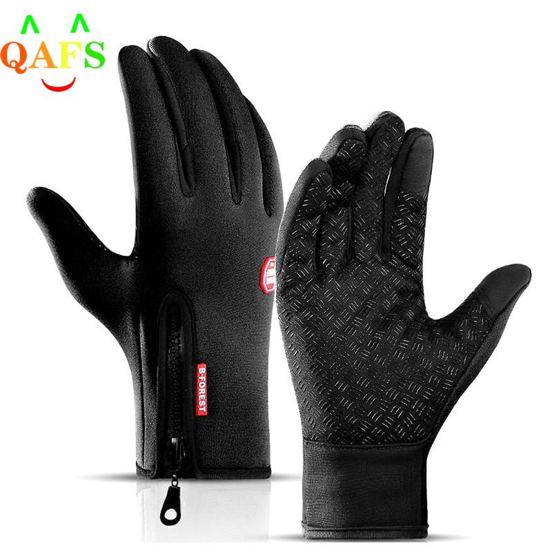 Outdoor Winter Gloves Waterproof Moto Thermal Fleece Lined Resistant Touch Screen Non-slip