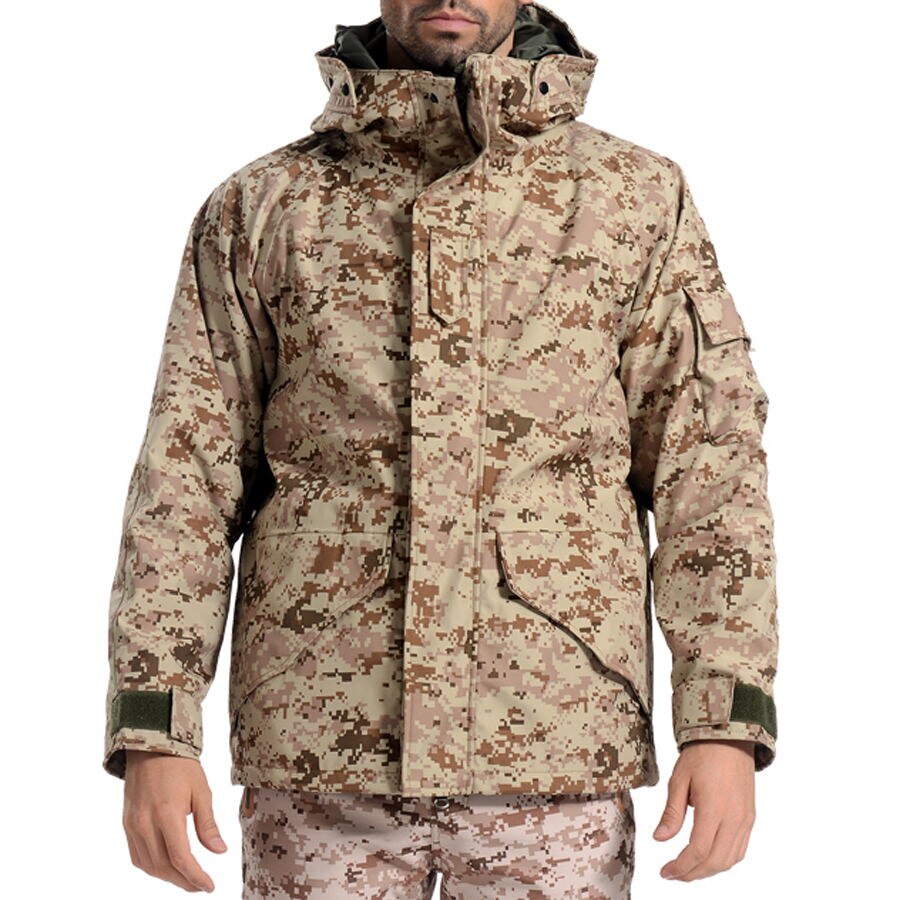 Men Winter Camouflage Thermal Thick Coat + Liner Parka Military Tactical Hooded