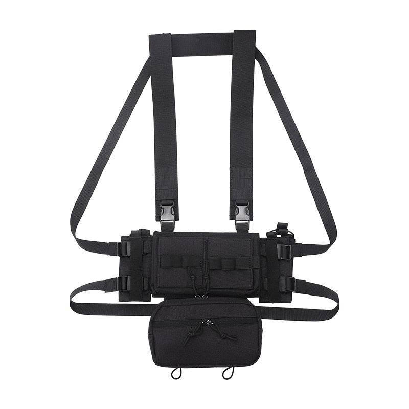 Tactical MK3 Chest Rig Micro Chassis SACK Pouch H Harness M4 AK Magazine Insert Airsoft