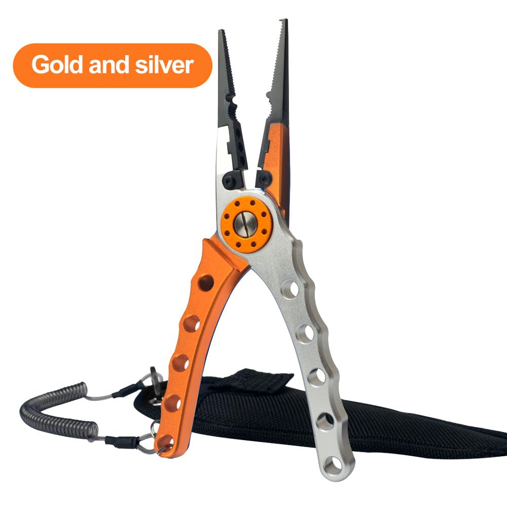 Fishing Pliers Tools Line Cutter Multifunctional Knot Aluminum Alloy Scissors Hook Remover