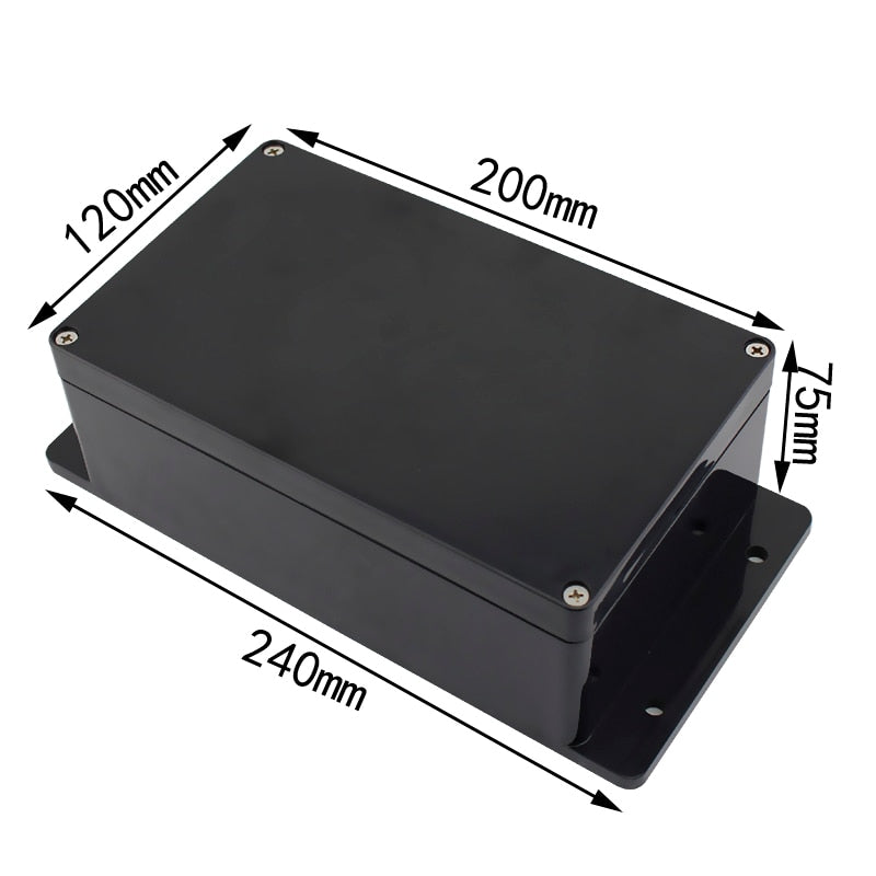 Black Box Outdoor Waterproof Case Plastic Box Electronic Project Case Instrument