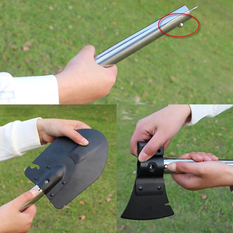 4 In 1 Knife Saw Shovel Ax Fishing Tools Portable Folding Survival Spade Emergency Trowel Garden