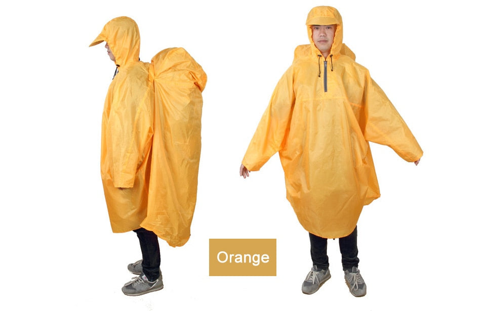 Backpack Cover One-piece Raincoat Poncho Rain Cape Outdoor Hiking Camping Jackets