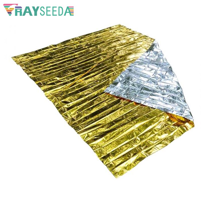 Rayseeda Folding Emergency Blanket 210cm*130cm Silver/Gold Emergency Survival Rescue