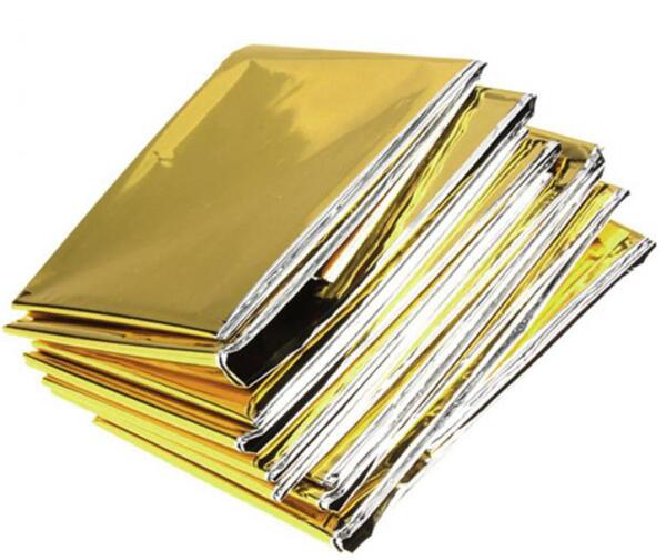 Rayseeda Folding Emergency Blanket 210cm*130cm Silver/Gold Emergency Survival Rescue