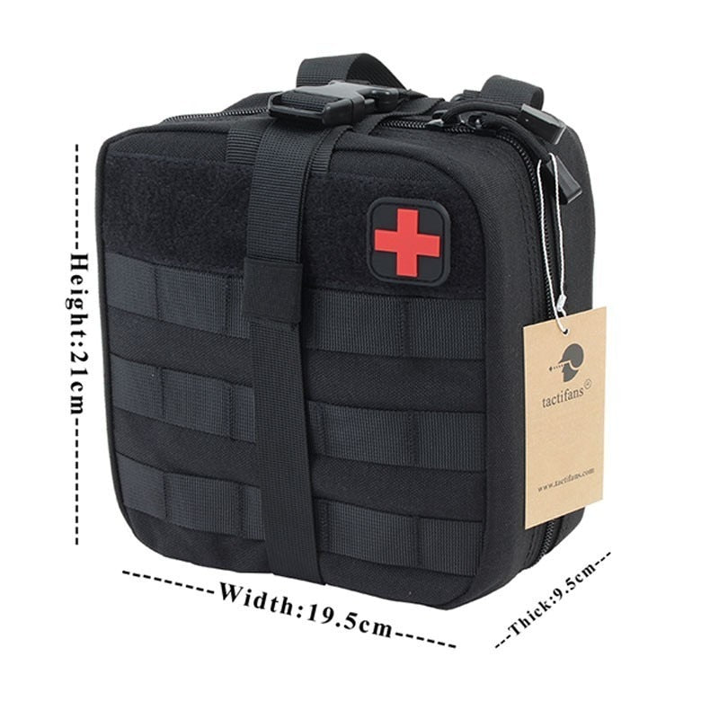 TACTIFANS First Aid Pouch Patch Bag Molle Hook and Loop Amphibious Tactical Medical