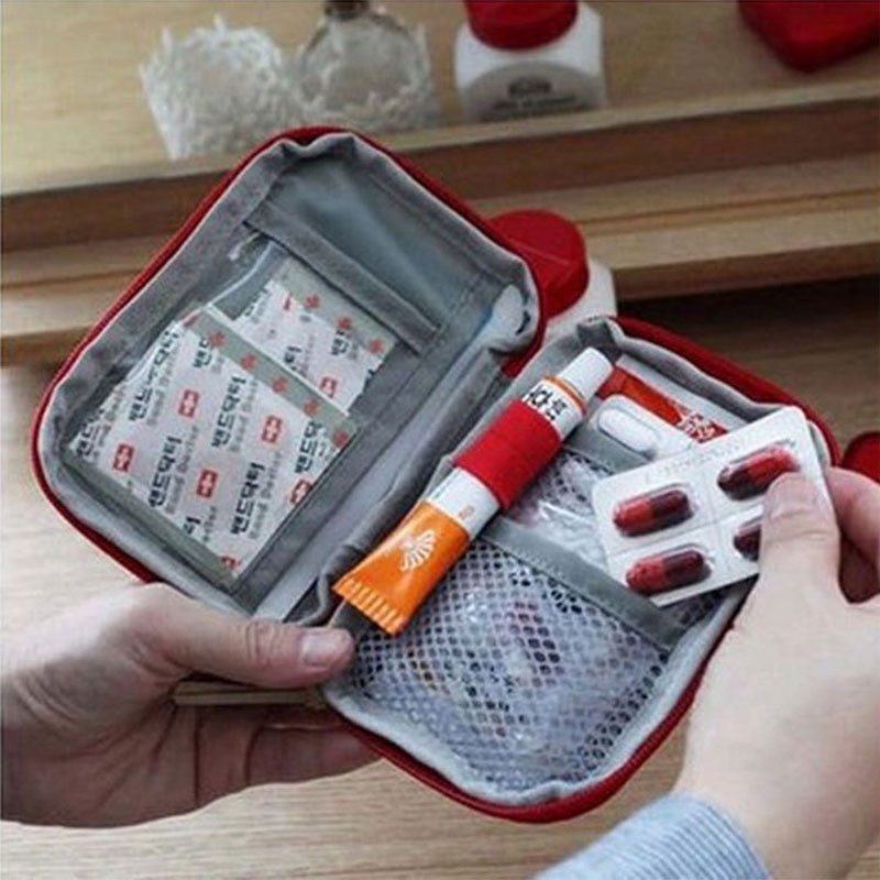 Portable Organizer Mini Travel Bag First Aid Emergency Medical Kit Survival Bag Wrap Gear