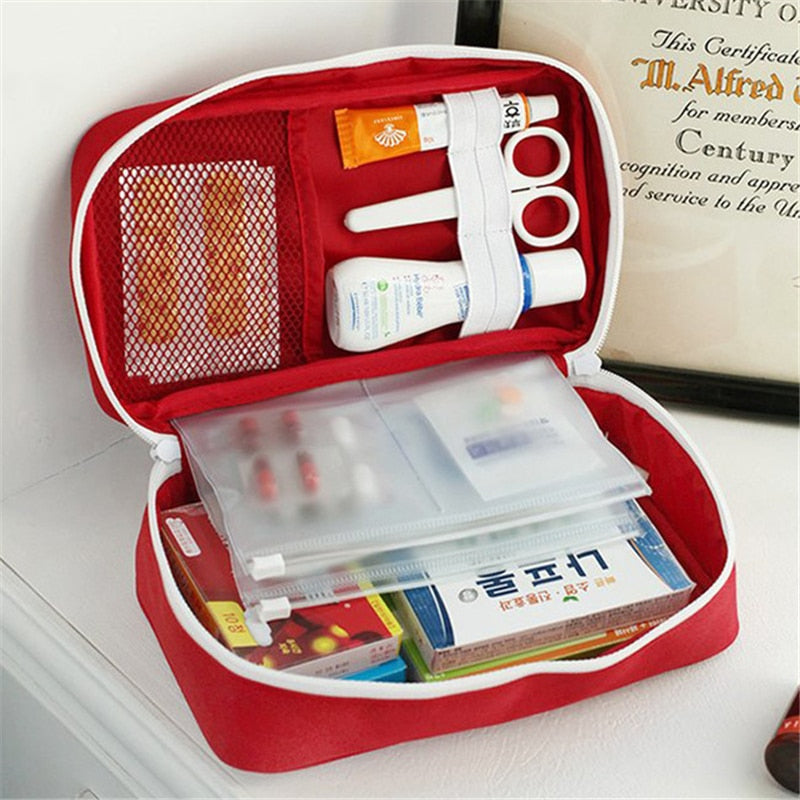 Large Capacity Portable Storage Bag Outdoor First Aid Kit Organizer Travel Medicine Package