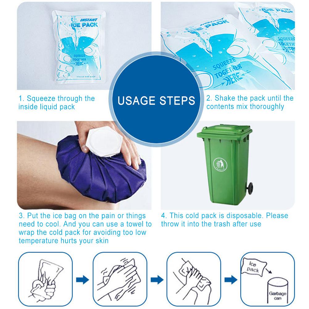 Outdoors Instant Cold Ice Pack For Cooling Therapy Emergency Food Storage Pain Relief SafetyTool