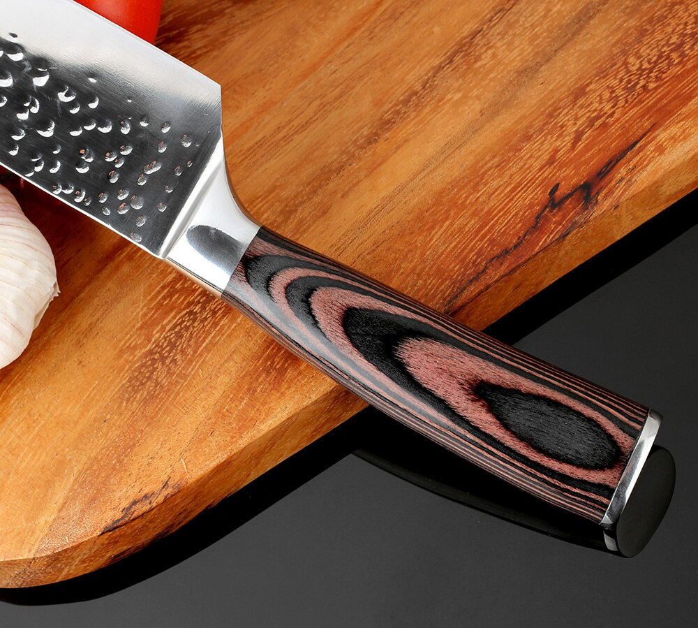 Knife Chef 8 inch 7" Stainless Steel Knives Sushi Meat Santoku Japanese 7CR17 440C High