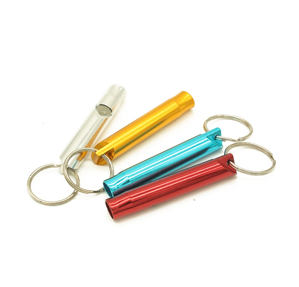 Outdoor Metal Multifunction Whistle Pendant With Keychain Keyring For Outdoor Survival