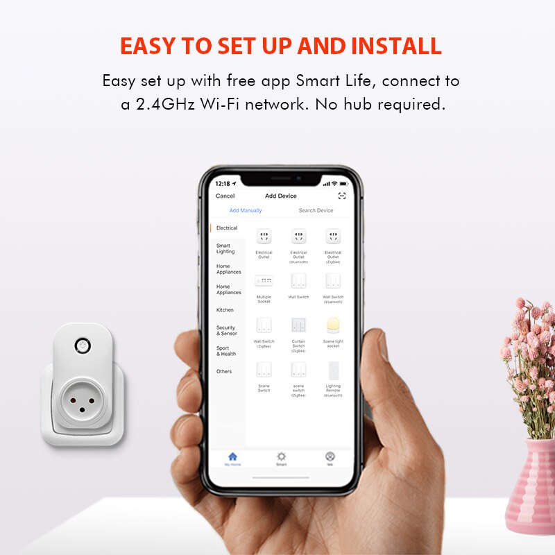 Tuya Smart Life Wifi Socket Israel Plug 16A App Remote Control Voice Control with Google