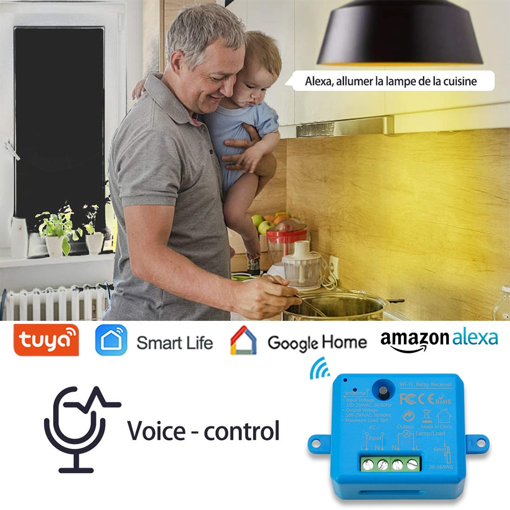 Tuya Smart Life WiFi Socket Tiny Module DIY Smart Home Automation Google Home Echo