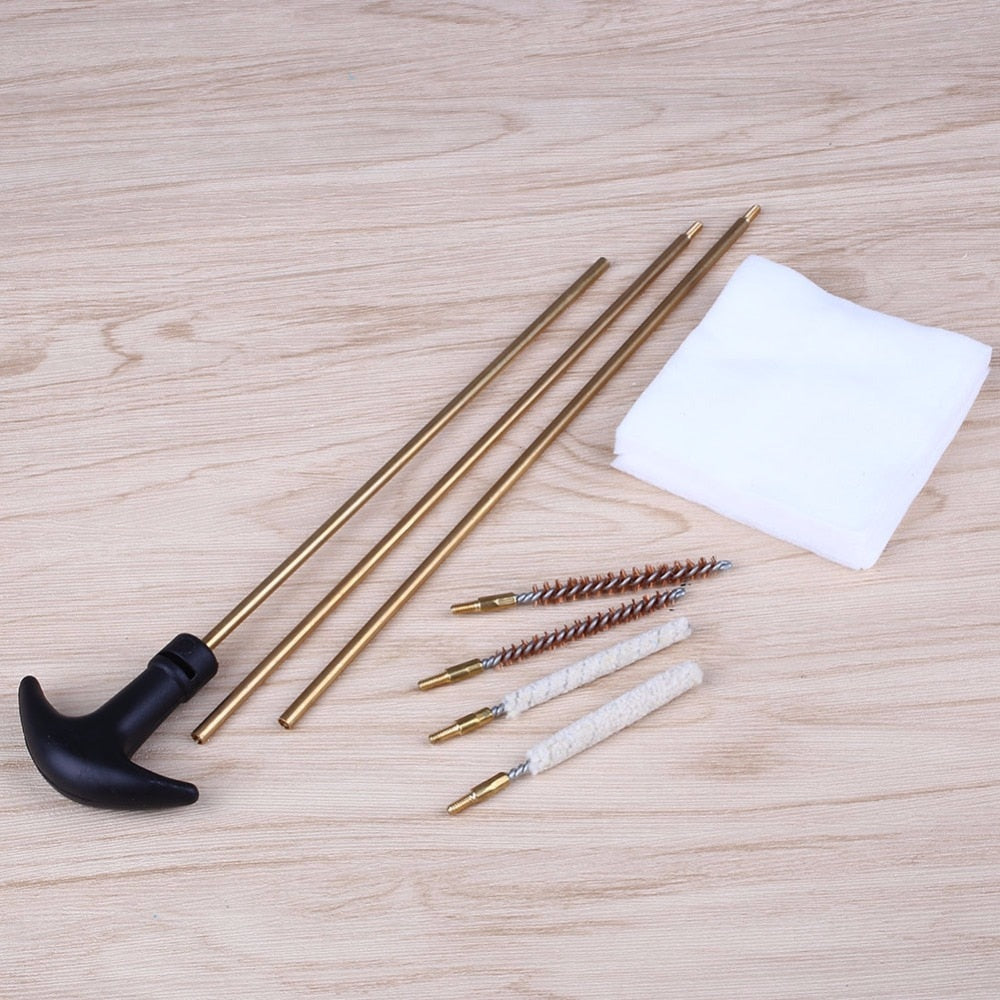 Tactical Hunting Barrel Cleaning Kit 177&.22 Rifles/Pistols Airgun Brush Gun Rod Shortgun Cleaner