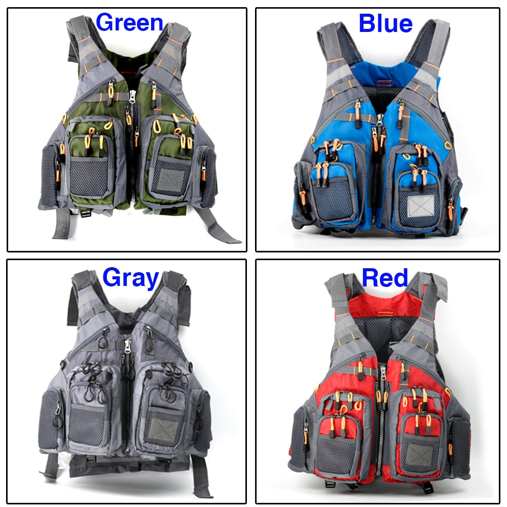 Outdoor fishing vest new fishing clothing life jacket clothes utility adjustable mesh