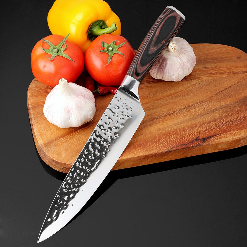 Knife Chef 8 inch 7" Stainless Steel Knives Sushi Meat Santoku Japanese 7CR17 440C High