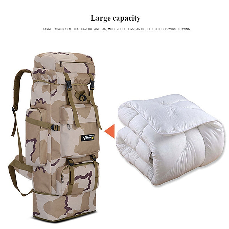 Backpack Nylon Waterproof Military Camouflage Molle Army Men Rucksack Travel