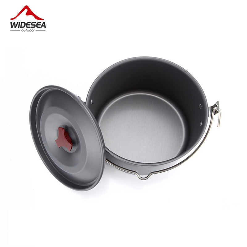 Widesea 4L Camping Hanging Pot Cookware Outdoor Bowler Tableware 4-6 Persons