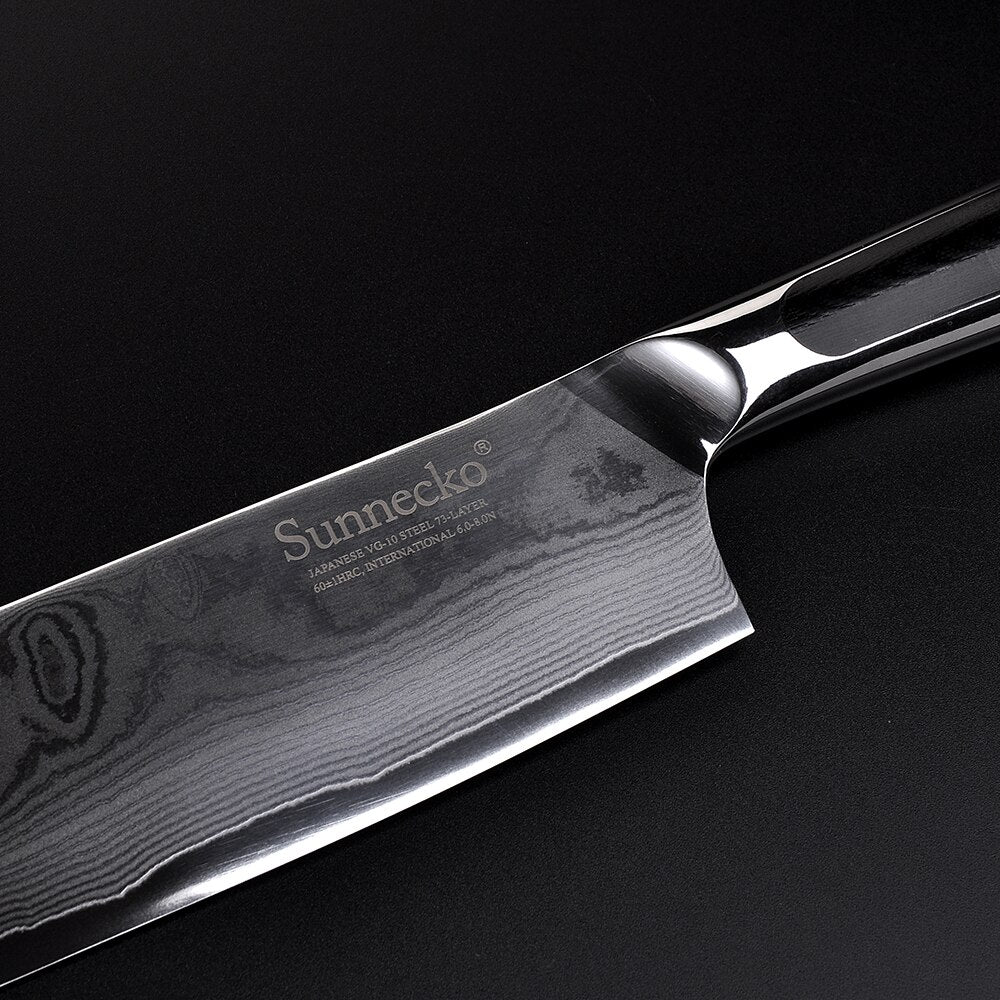 Premium 7'' Cleaver Knives Damascus Steel Kitchen Knives Japanese VG10 Core Blade Cutter