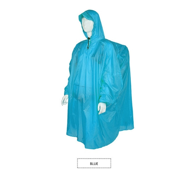 Lightweight 15D Silicone Raincoat Multi Functional Poncho Rain Waterproof Cover For Travel