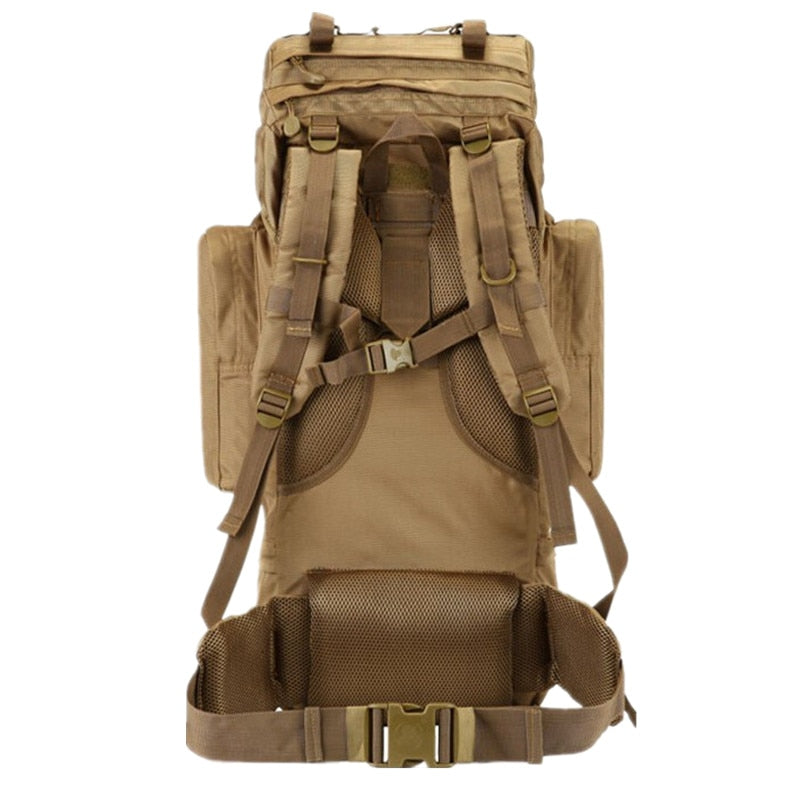 70L Large Capacity Men Backpack Military High Quality Waterproof Thickened Oxford