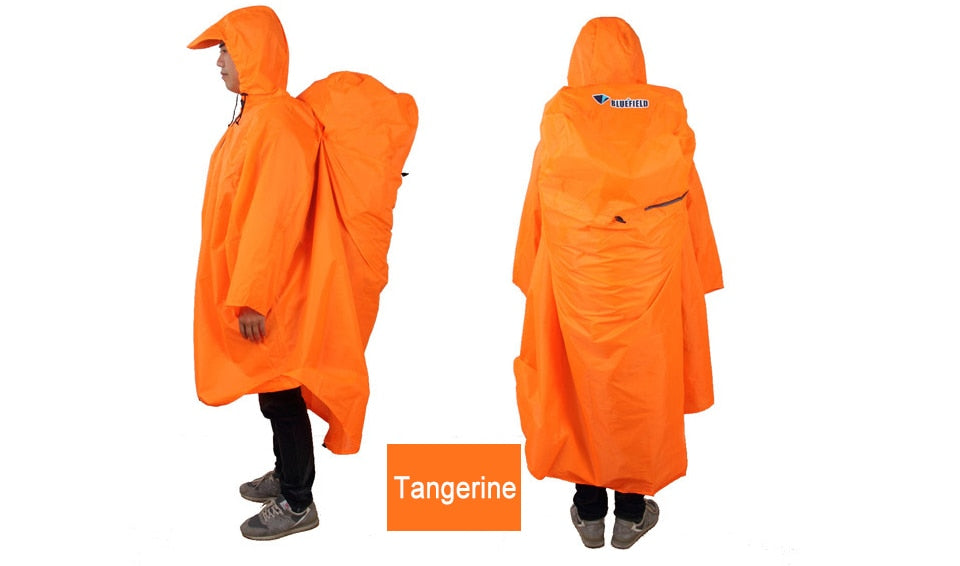 Backpack Cover One-piece Raincoat Poncho Rain Cape Outdoor Hiking Camping Jackets