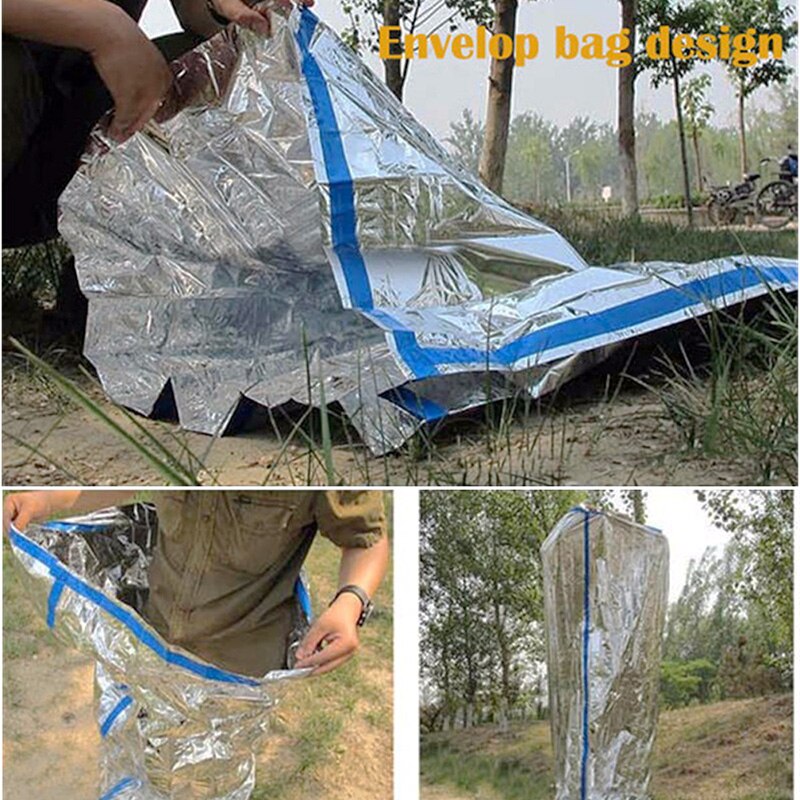 Outdoors Survival Emergency Sleeping Bag Military Army Portable Rescue Thermal Foil Ultra