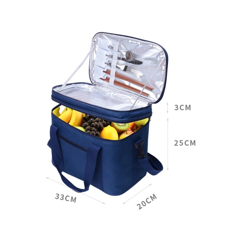 Quality Double Decker Cooler Bag Thickening Aluminum Foil Insulated Food