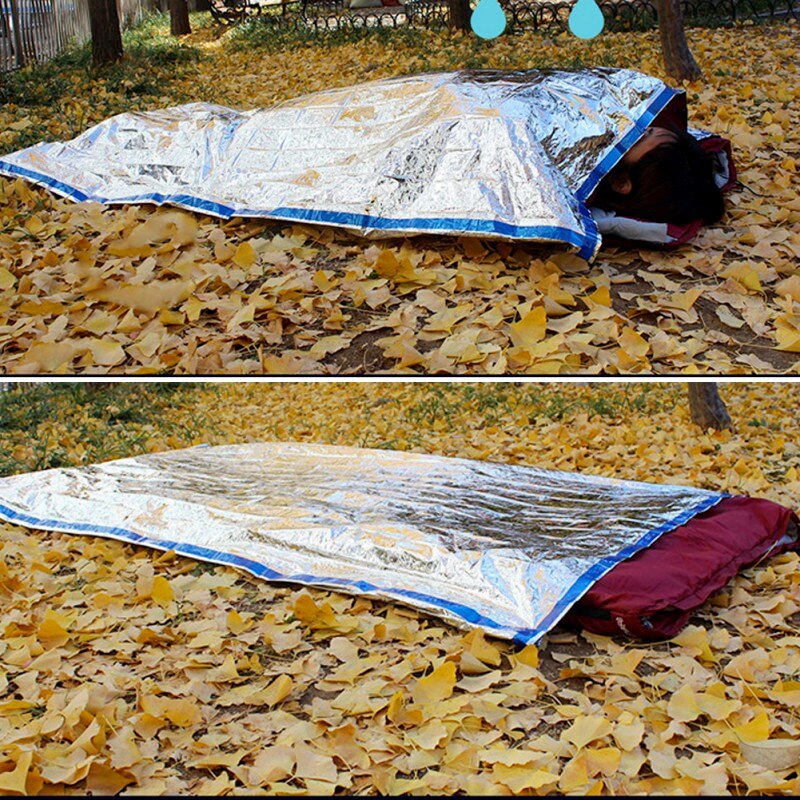 Outdoors Survival Emergency Sleeping Bag Military Army Portable Rescue Thermal Foil Ultra