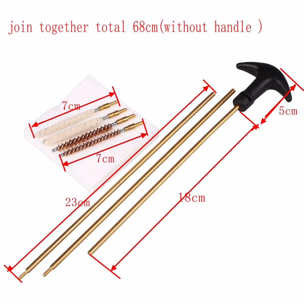 Tactical Hunting Barrel Cleaning Kit 177&.22 Rifles/Pistols Airgun Brush Gun Rod Shortgun Cleaner