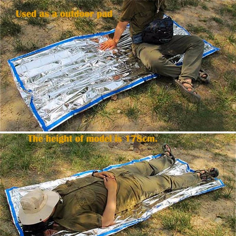 Outdoors Survival Emergency Sleeping Bag Military Army Portable Rescue Thermal Foil Ultra