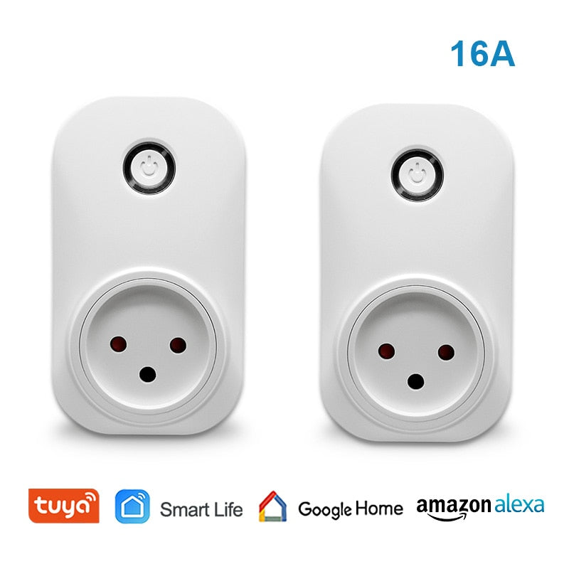 Tuya Smart Life Wifi Socket Israel Plug 16A App Remote Control Voice Control with Google