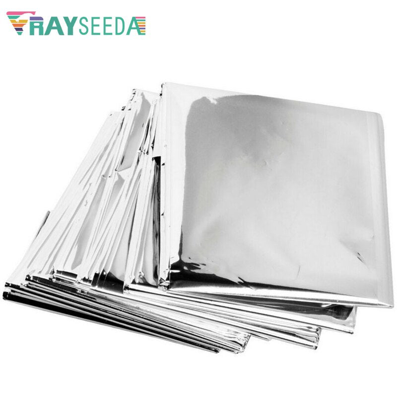 Rayseeda Folding Emergency Blanket 210cm*130cm Silver/Gold Emergency Survival Rescue