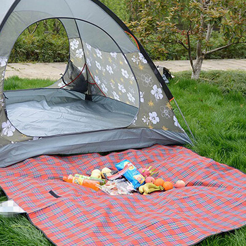 Camping Picnic Mat Portable Beach Blanket Waterproof Moistureproof Plaid Beach Hiking