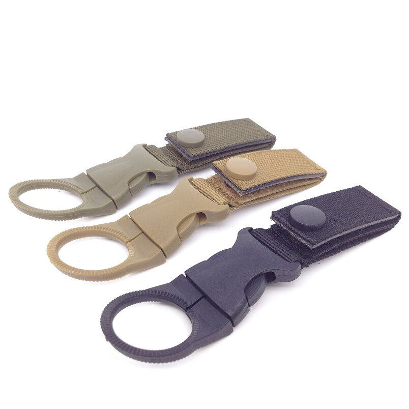 1 Pc New Carabiner Drink Water Bottle Holder  Hook Clip Rubber Buckle Carry Camping