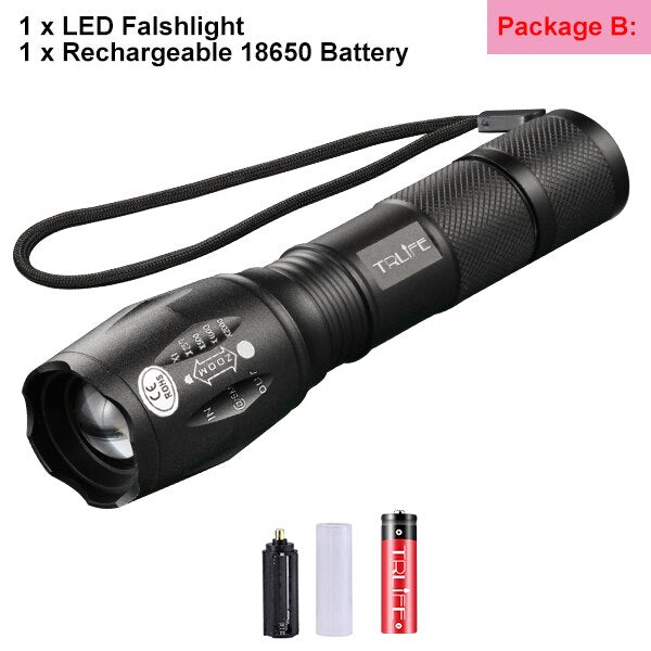 A New Generation XHP270 LED Flashlight Powerful USB Torch Self-Defense T6 Tactical Mini