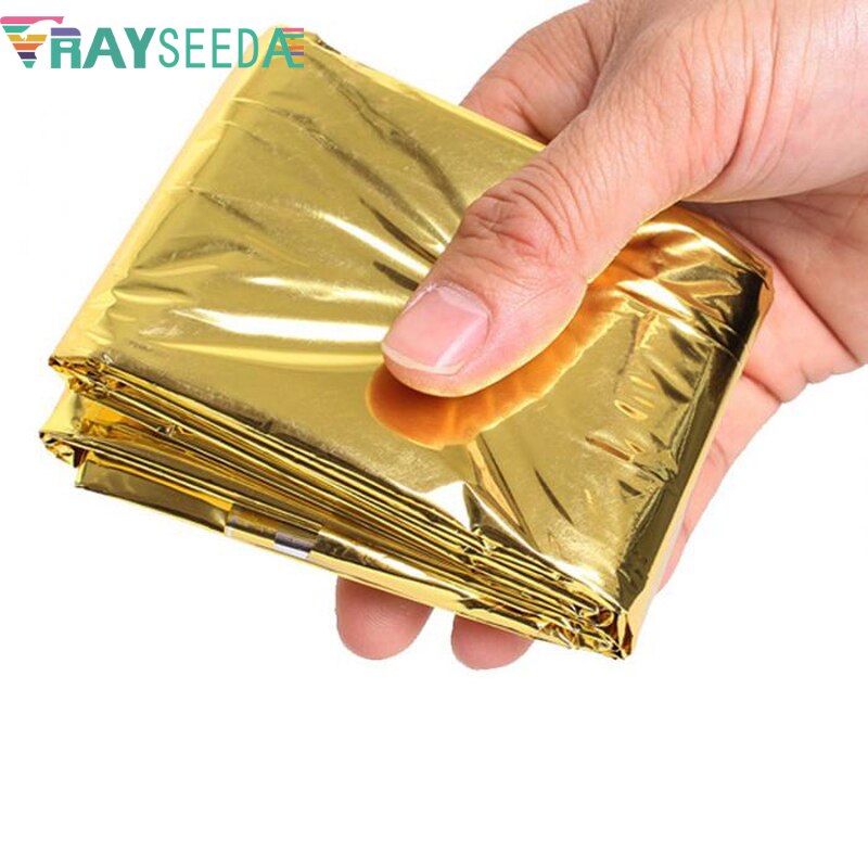 Rayseeda Folding Emergency Blanket 210cm*130cm Silver/Gold Emergency Survival Rescue