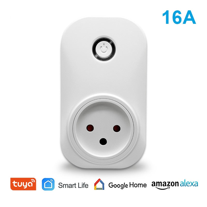 Tuya Smart Life Wifi Socket Israel Plug 16A App Remote Control Voice Control with Google