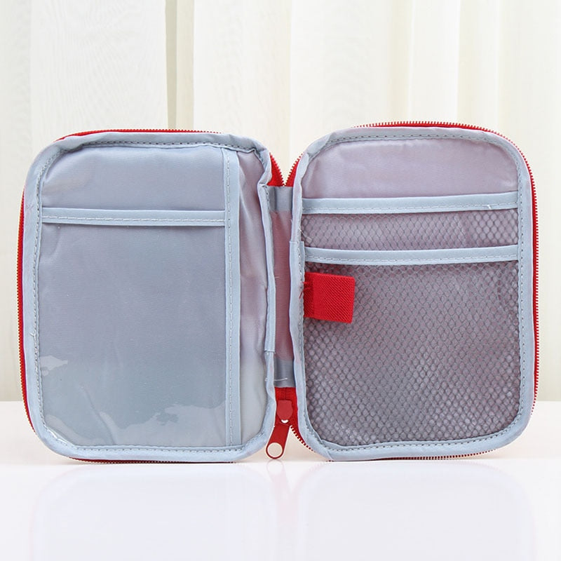 Portable Organizer Mini Travel Bag First Aid Emergency Medical Kit Survival Bag Wrap Gear