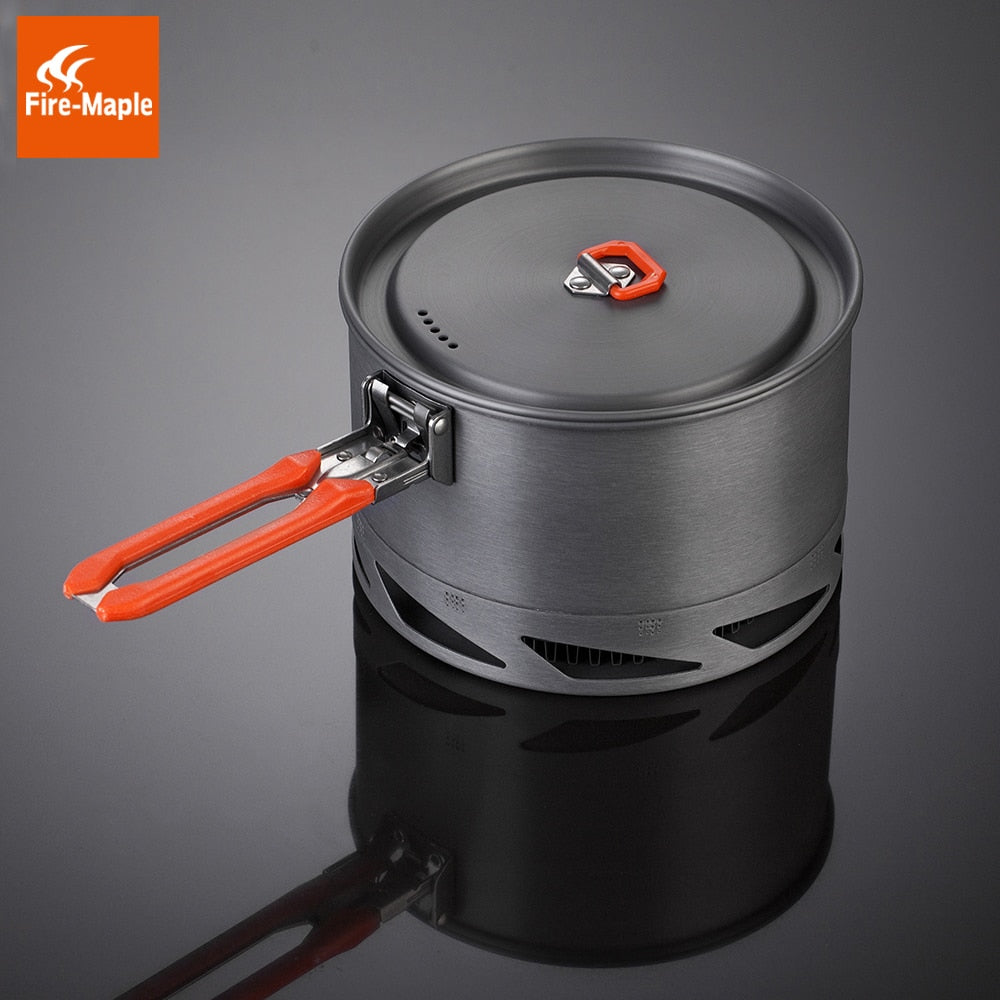 Fire Maple Feast Series K2 1.5L Outdoor Portable Foldable Handle Heat Exchanger Pot Camping Kettle