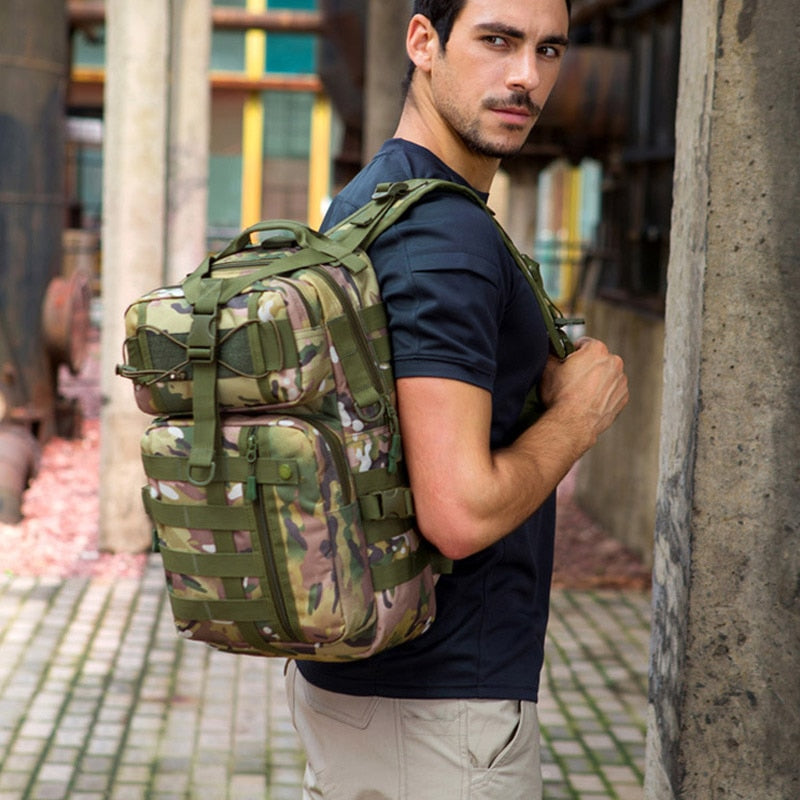 30L Men Tactical Backpack Waterproof Army Shoulder Military Rucksuck Hunting Camping