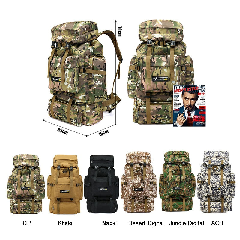 Nylon Waterproof Military Tactics Molle Army Bag Men Backpack Rucksack for Hike Travel