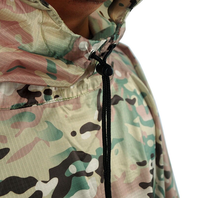 Outdoor Military Breathable Camouflage Poncho Jungle Tactical Raincoat Birdwatching Rain Gear