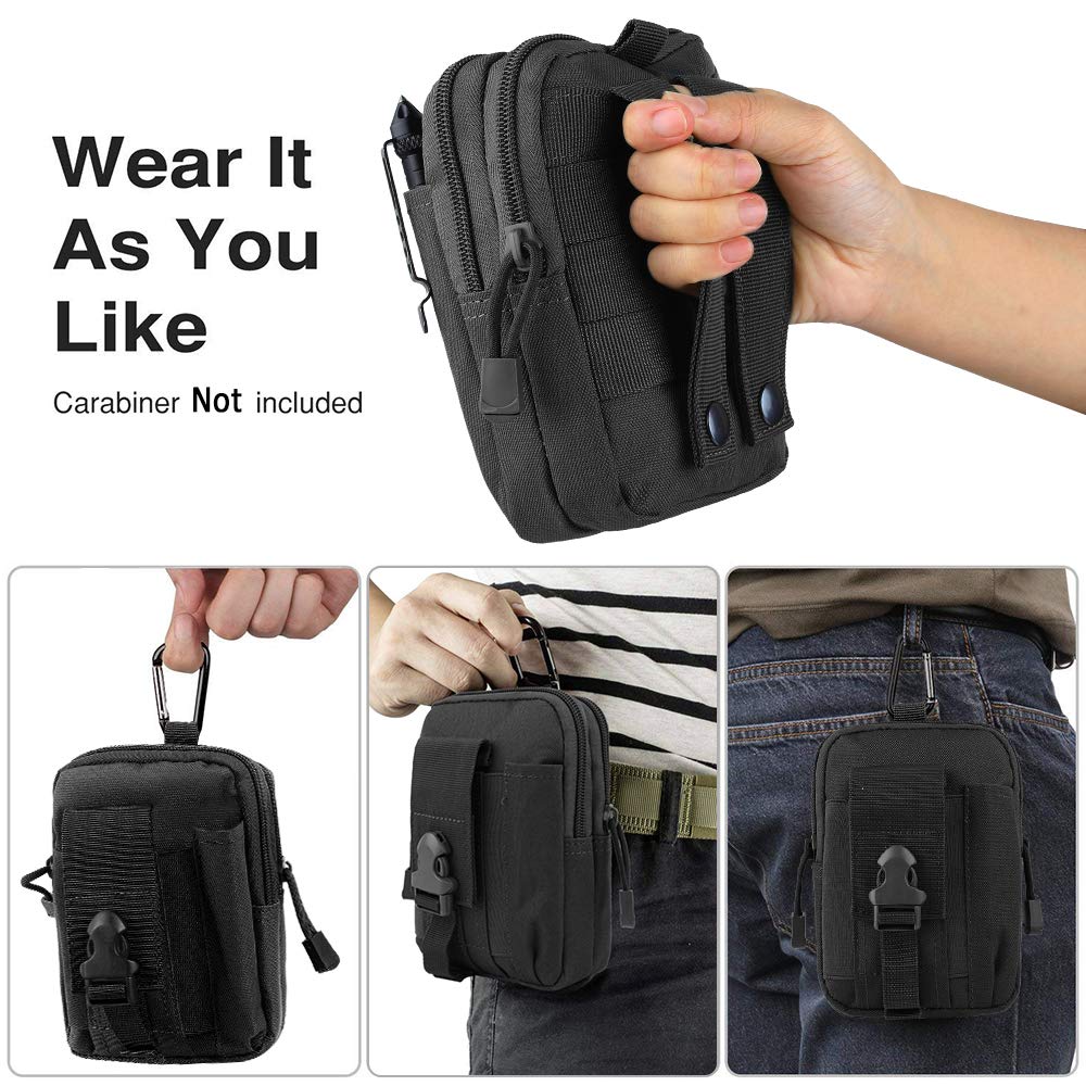 Tactical Molle Pouch EDC Men Belt Waist Bag Utility Gadget Gear Tool Organizer Pocket Hunting