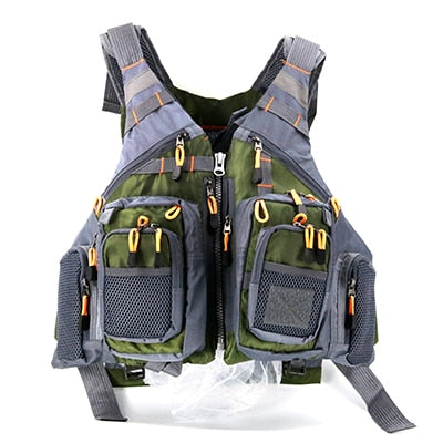 Outdoor fishing vest new fishing clothing life jacket clothes utility adjustable mesh