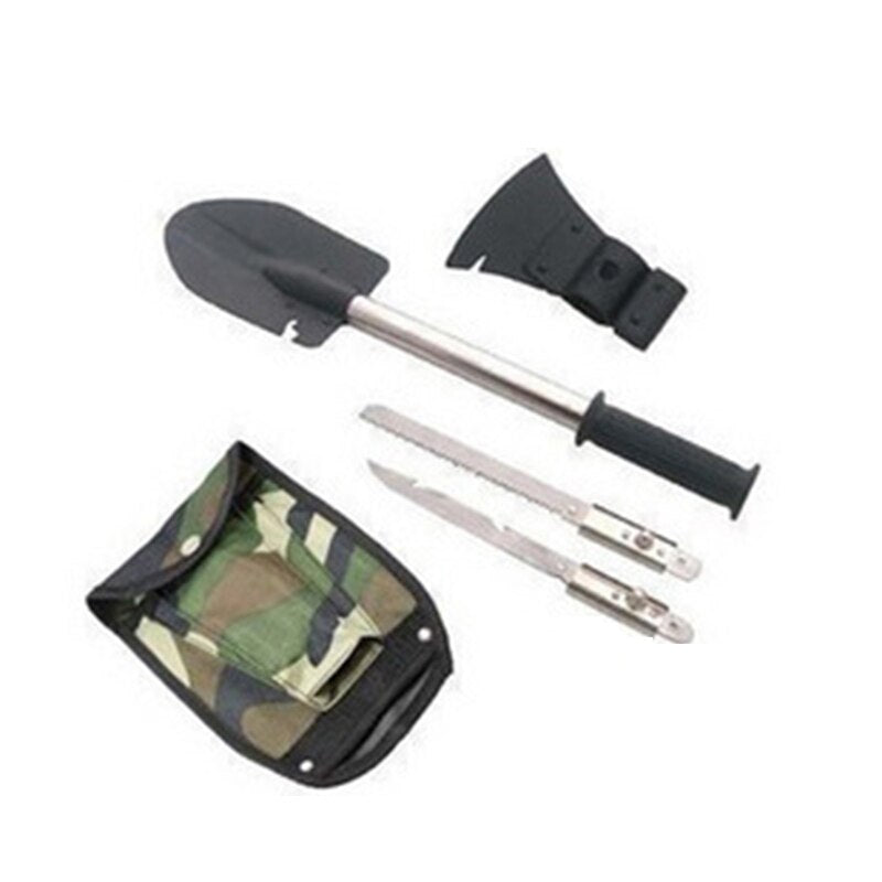 4 In 1 Knife Saw Shovel Ax Fishing Tools Portable Folding Survival Spade Emergency Trowel Garden