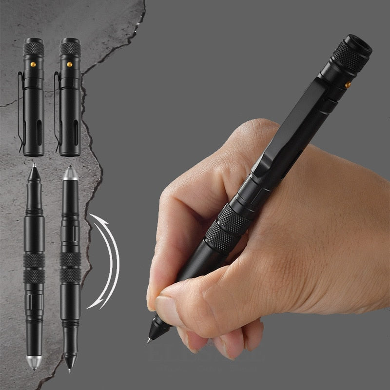 4-In-1 Portable Tactical Pen Flashlight Bottle Opener Emergency Glass Breaker Outdoor